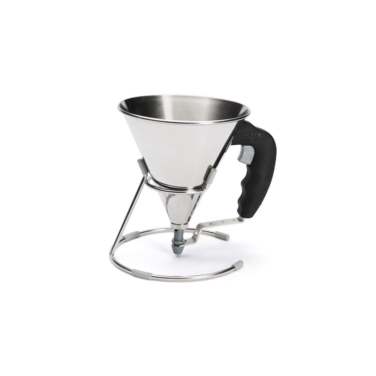 SAUSDISPENSER 0.8L MET HOUDER RVS DE BUYER