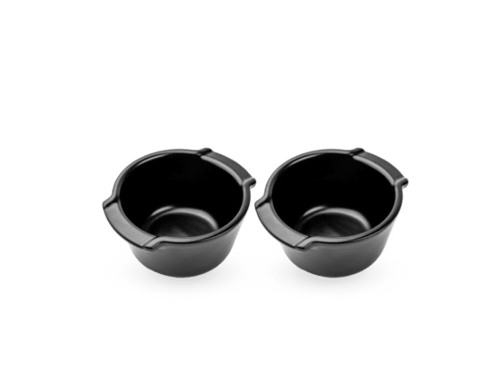 OVENSCHAAL KERAMIEK 11CM RAMEQUIN ZWART SET 2