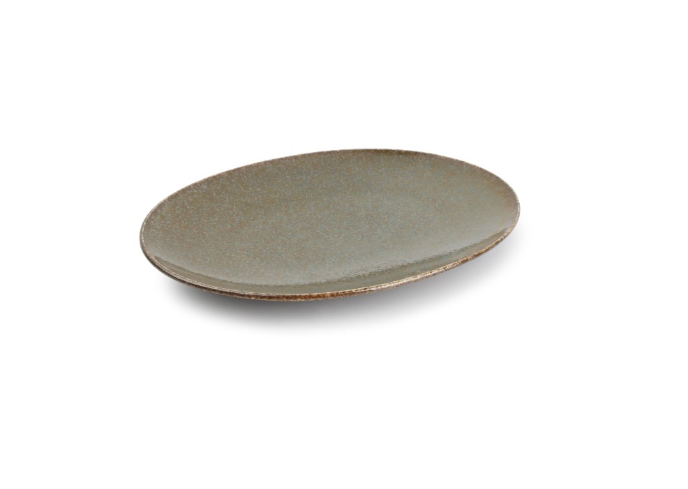 BORD PORSELEIN 24X17CM OVAAL CIRRO GREEN 4X1S