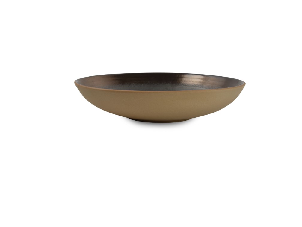 DIEP BORD PORSELEIN 25XH5.5CM GOLDEN OSTRA 4X