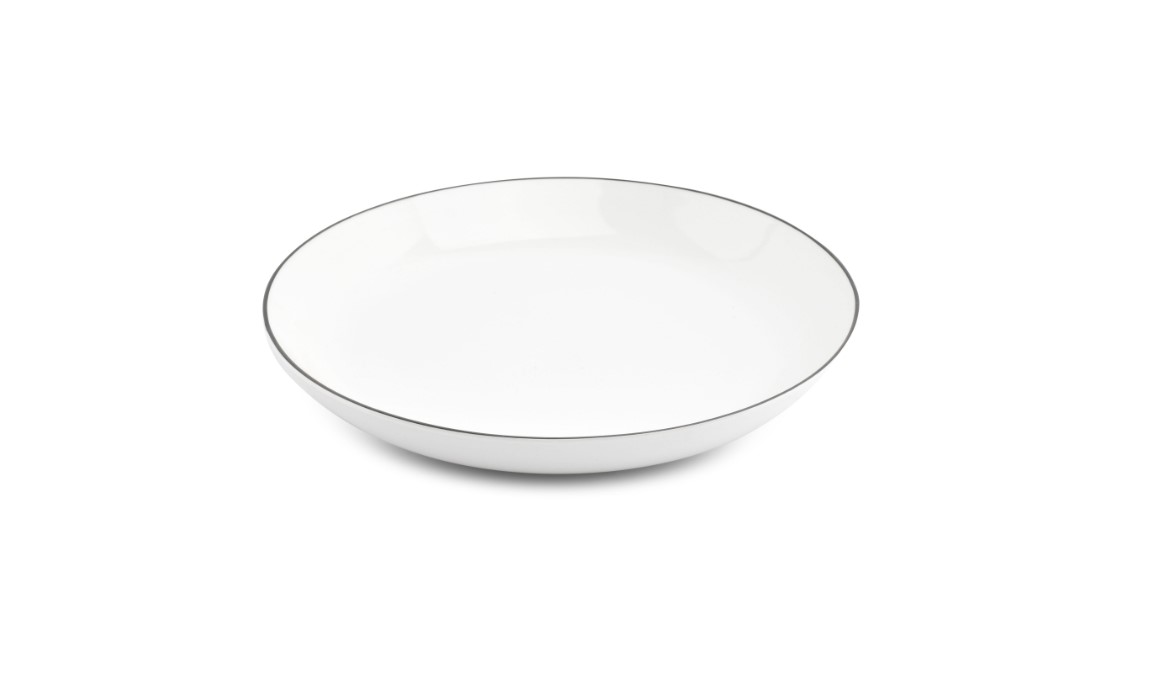 DIEP BORD PORSELEIN 27XH4CM BLACK RIM 6X1ST