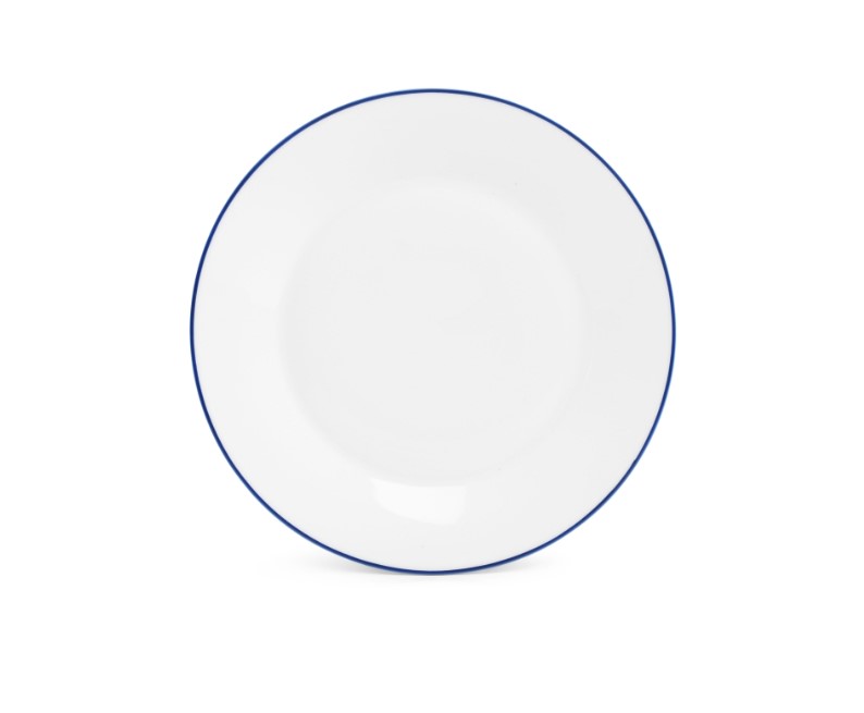 BORD PORSELEIN 24CM BLUE RIM 6X1ST