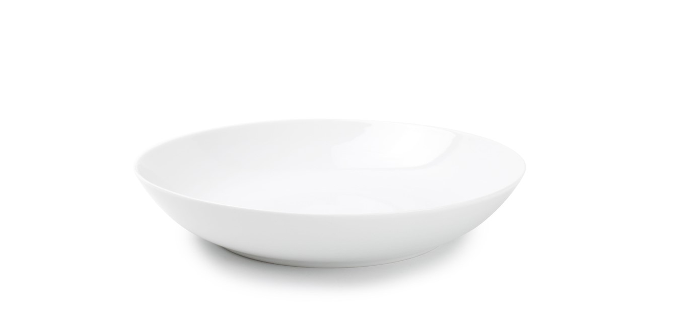 DIEP BORD PORSELEIN 21XH4.5CM BASIC WHITE 6X1