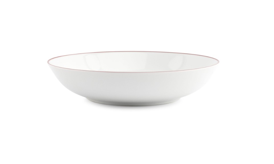 BORD PORSELEIN COUPE 21XH4CM BURGUNDY RIM 6X1