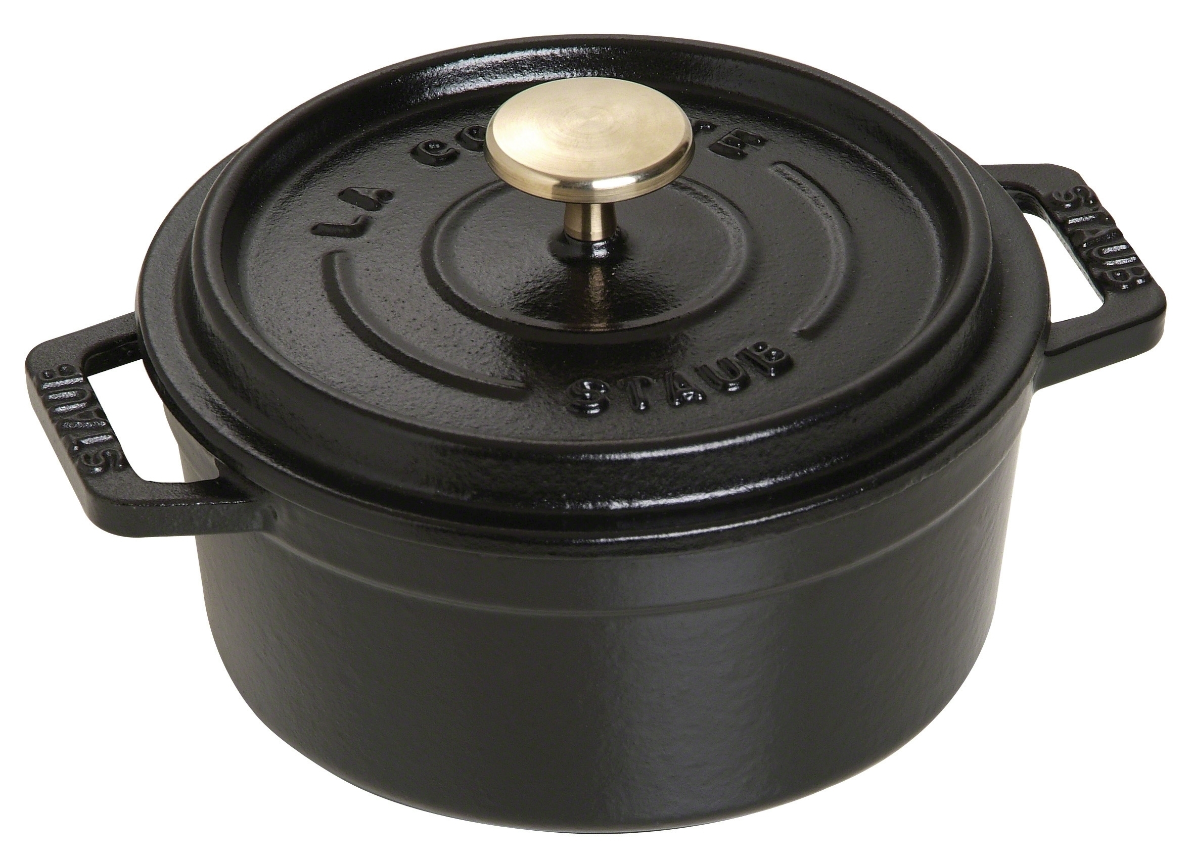 POT 12CM MET DEKSEL GIETIJZER ZWART STAUB