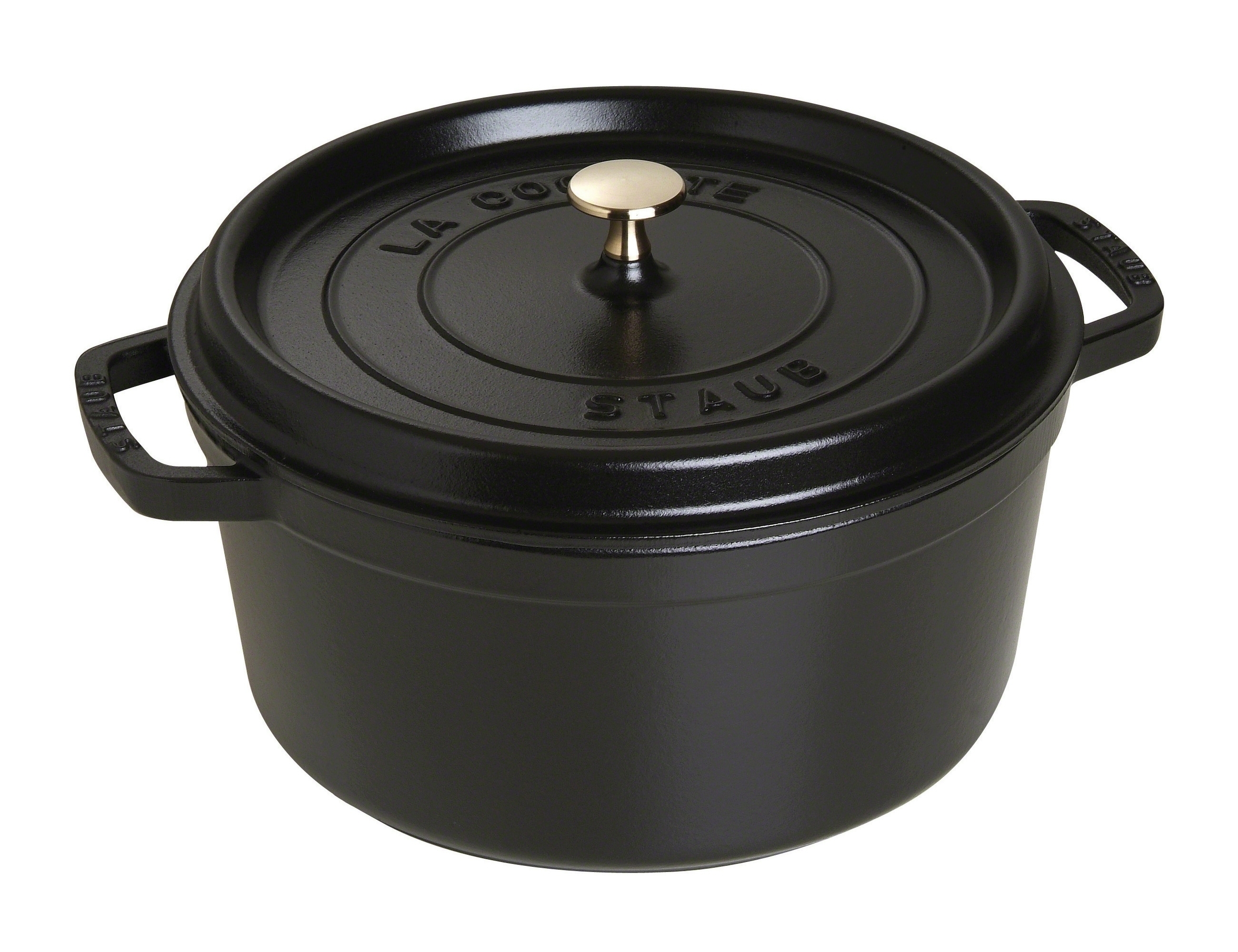 POT 14CM MET DEKSEL GIETIJZER ZWART STAUB