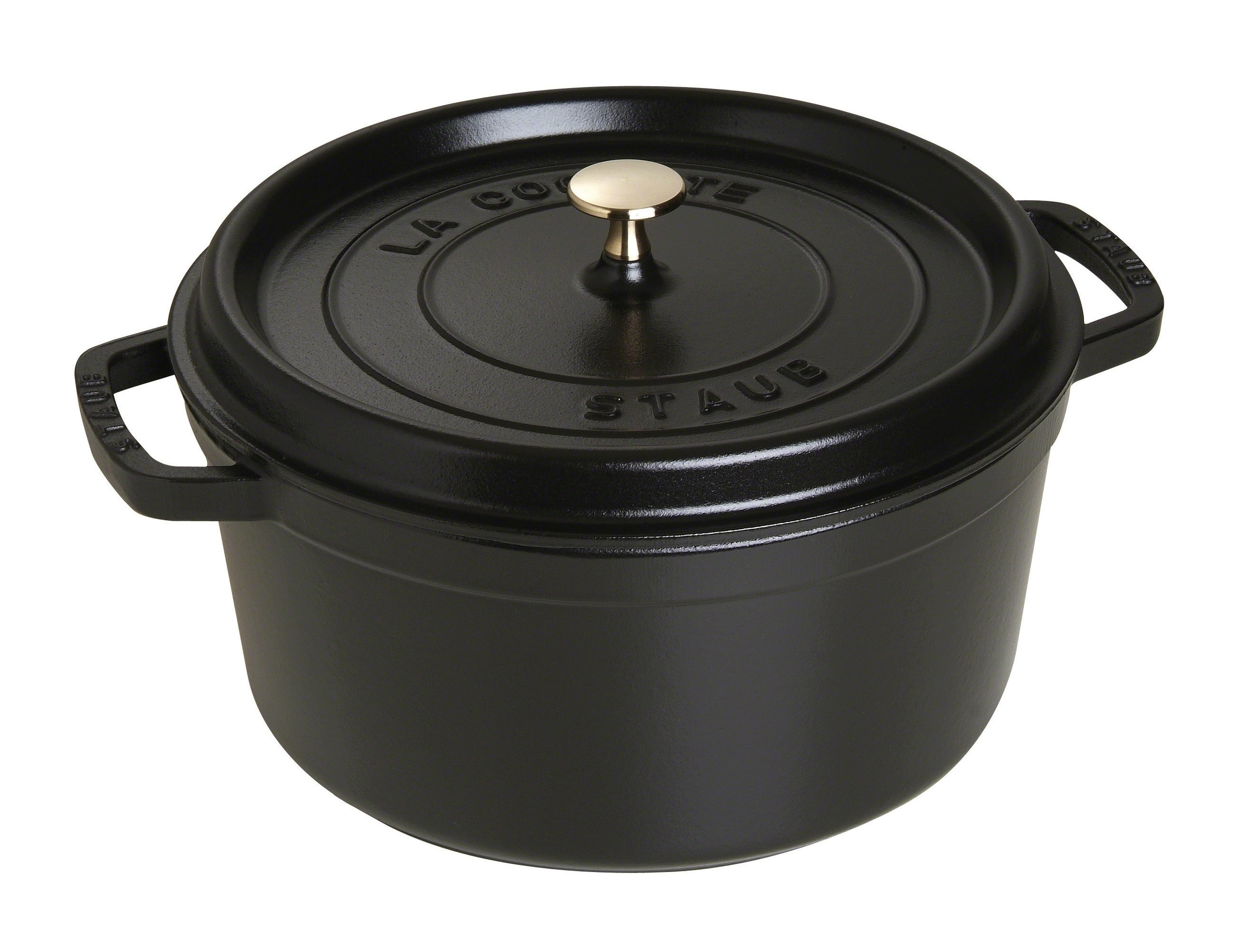 POT 18CM MET DEKSEL GIETIJZER ZWART STAUB