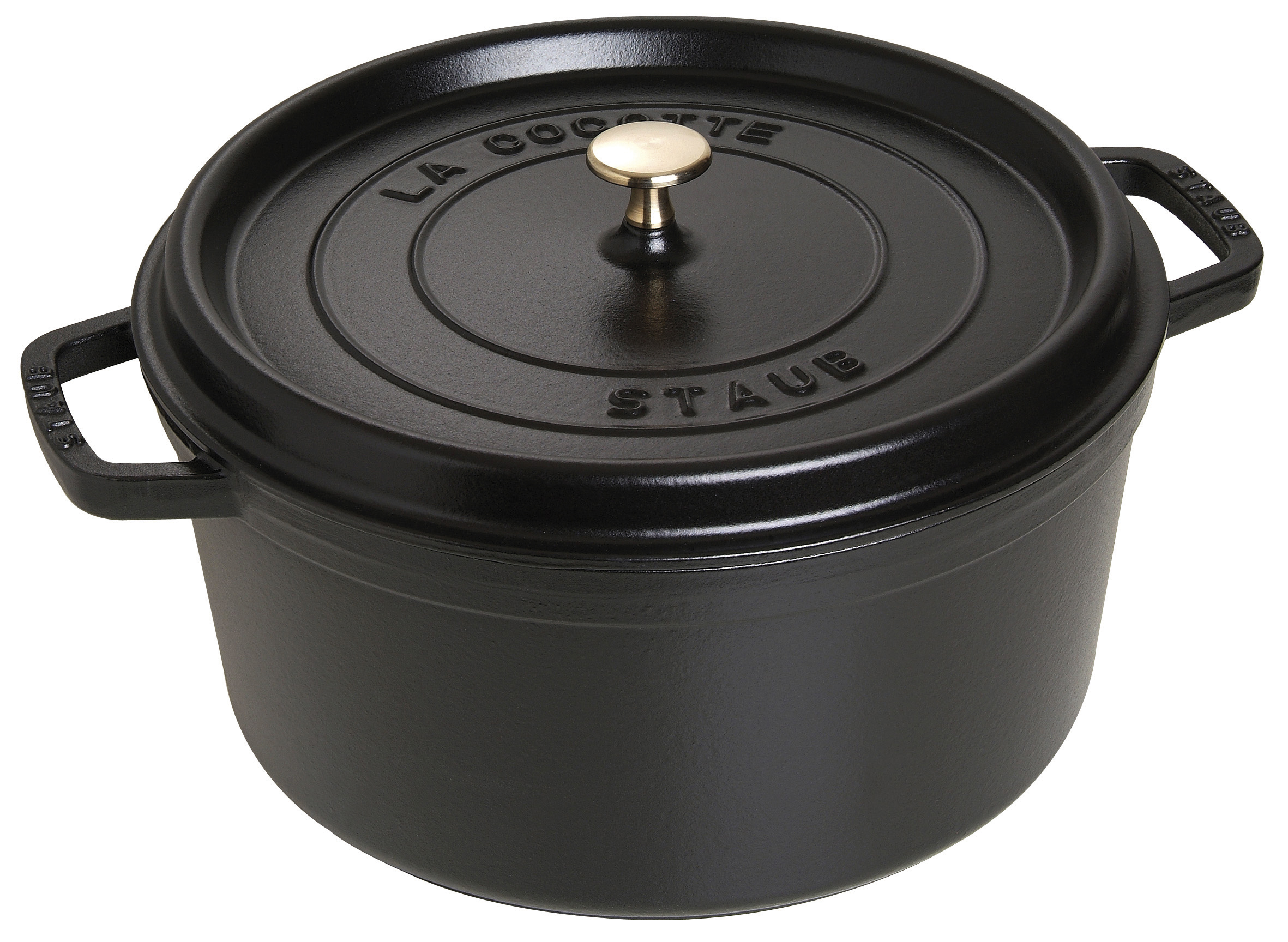 POT 30CM MET DEKSEL GIETIJZER ZWART STAUB