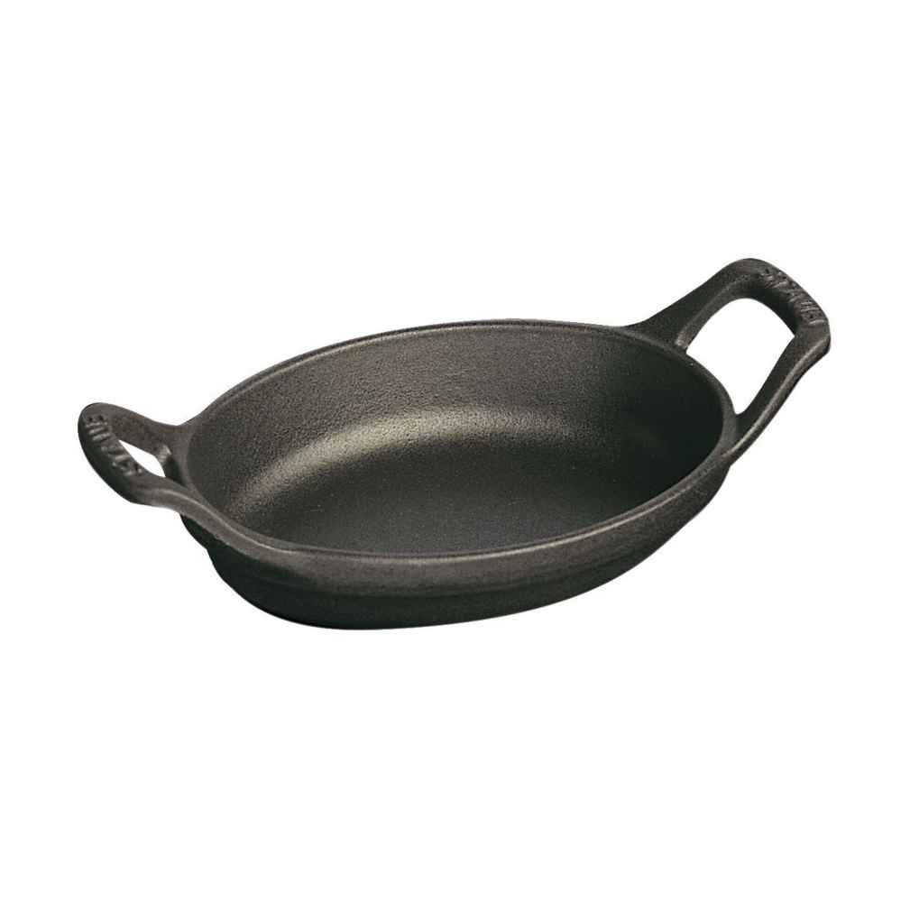 SCHOTEL 16CM GIETIJZER ZWART STAUB 6X1ST