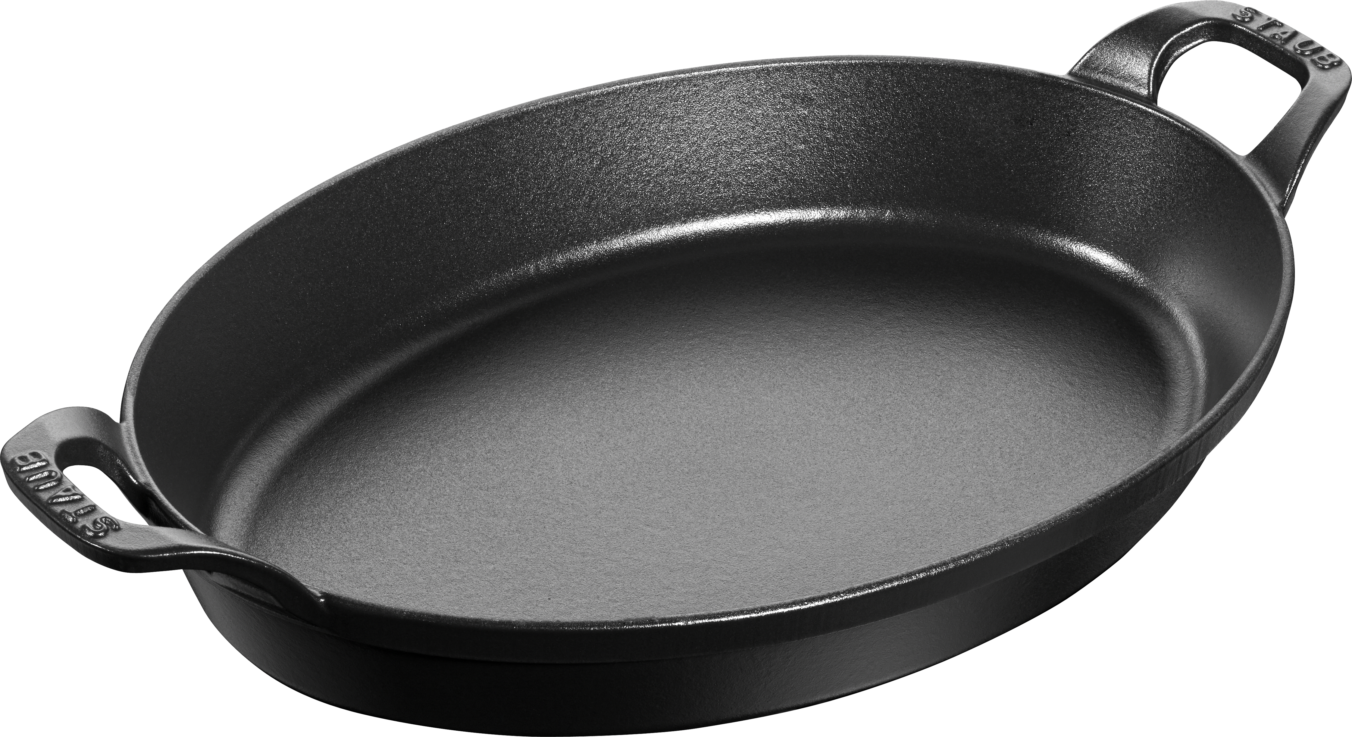 SCHOTEL 32CM OVAAL GIETZIJER ZWART STAUB