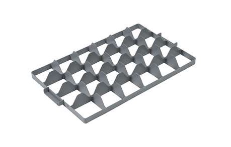 SEPARATOR 4X6 VAKKEN BOVEN 60X40CM GRIJS
