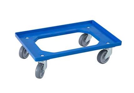 TRANSPORTWAGEN 60X40 VOOR STAPELBAK BLAUW