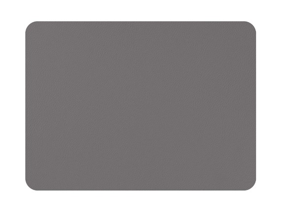 PLACEMAT 45X33CM GREY LEDERLOOK 6X1ST