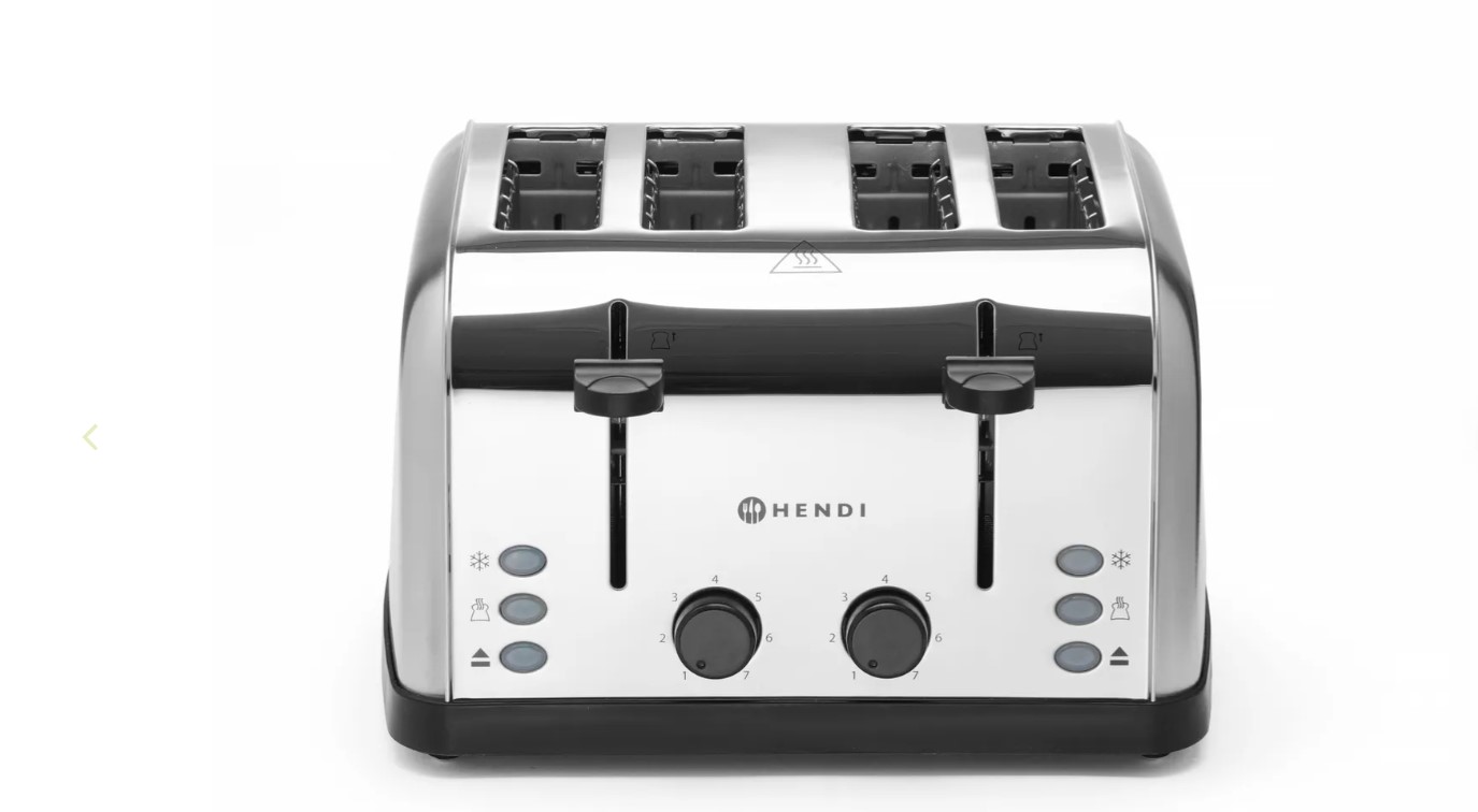 TOASTER 4 SLEUVEN 240V RVS HENDI