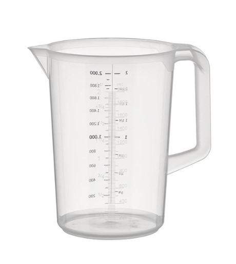 MAATBEKER 2L KUNSTSTOF