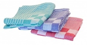 KEUKENHANDDOEK 65X65CM BLAUW KATOEN SET 6ST