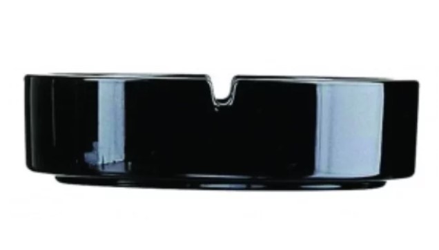 ASBAK GLAS 10.5CM ZWART SELENA 6X1ST