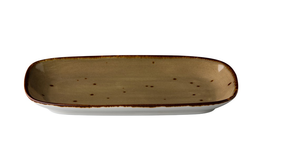 BORD PORSELEIN 25X15.5CM RECHTHOEKIG SAND 3ST