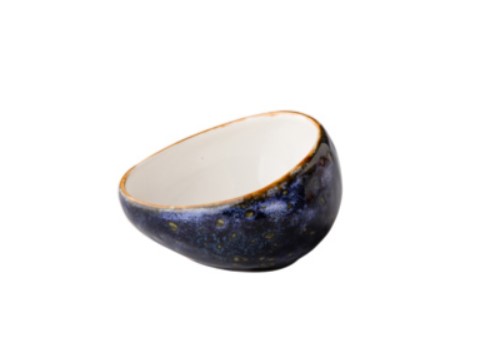 KOM PORSELEIN 9CM SCHUIN JERSEY BLAUW 6X1ST