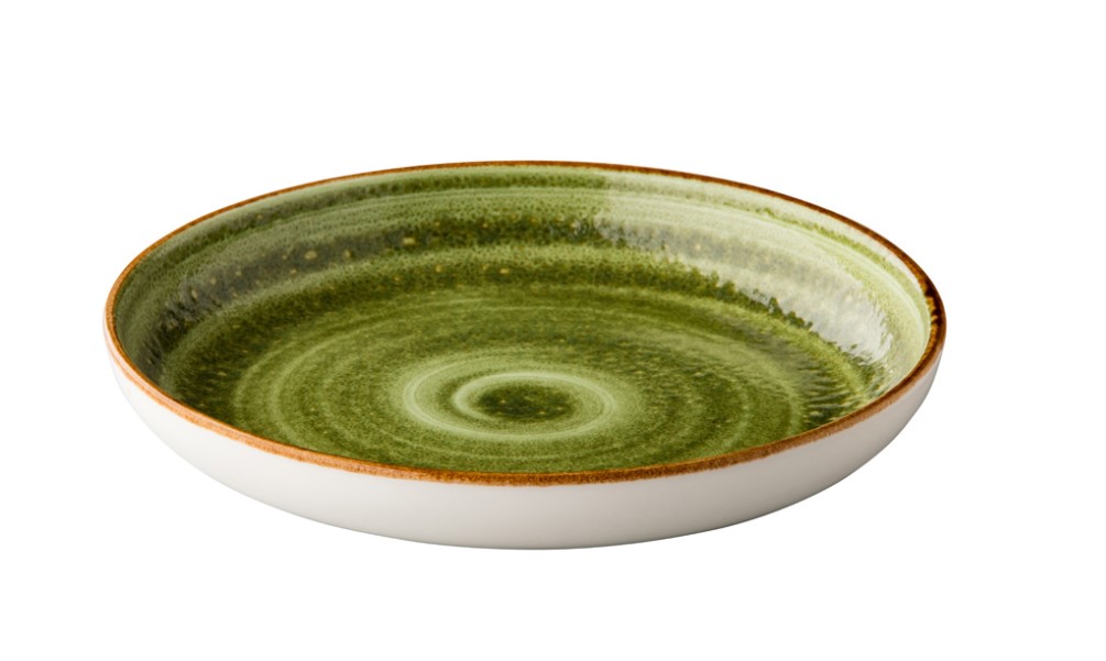 DIEP BORD PORSELEIN 26.5CM JERSEY GROEN 6X1ST