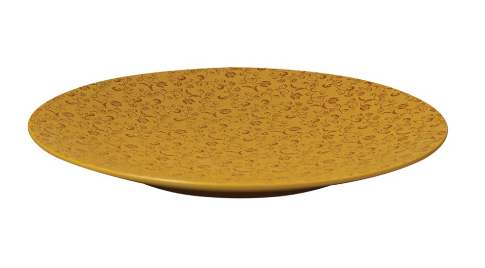 BORD PORSELEIN 27CM BARCELONA OKER 6X1ST