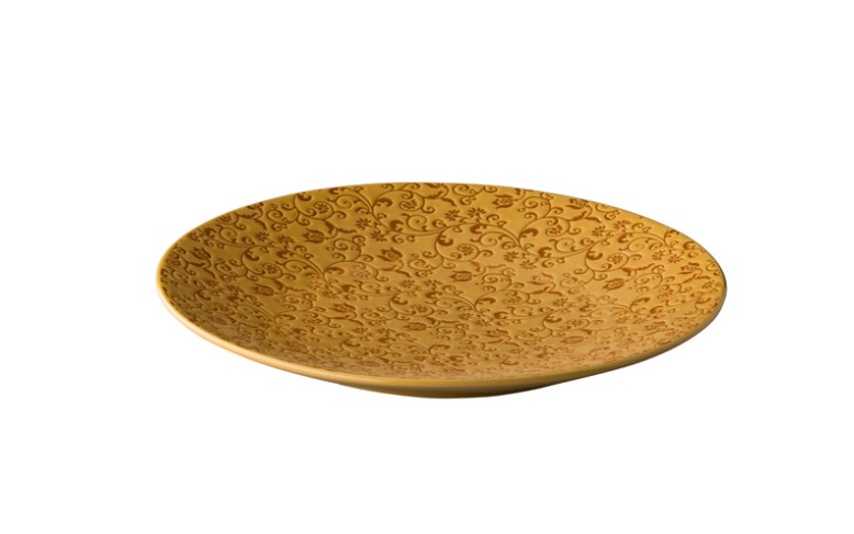 BORD PORSELEIN 21.5CM BARCELONA OKER 6X1ST