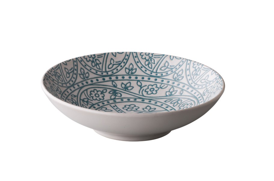DIEP BORD PORSELEIN 19CM BARCELONA BLAUW 6X1S