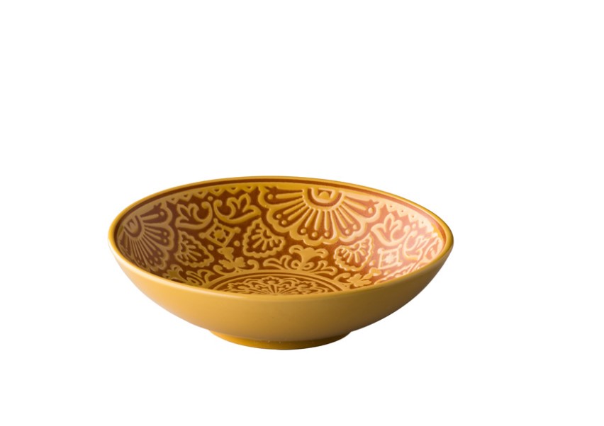 KOM PORSELEIN 14CM BARCELONA OKER 6X1ST