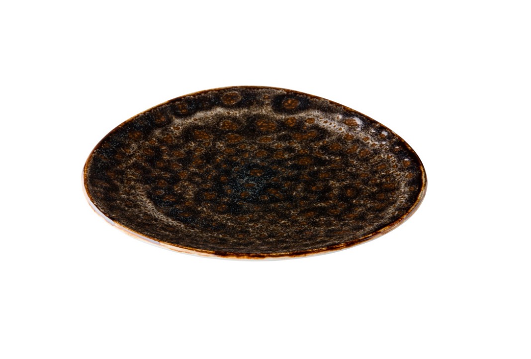 BORD PORSELEIN 27CM JERSEY BRUIN 6X1ST