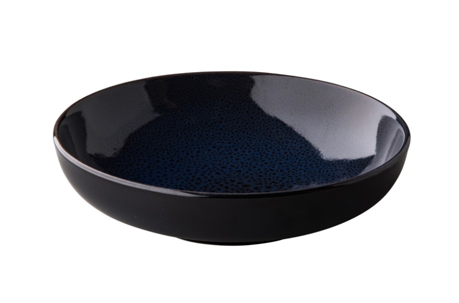 DIEP BORD PORSELEIN 22XH6CM SPECKLE BLAUW 4X1