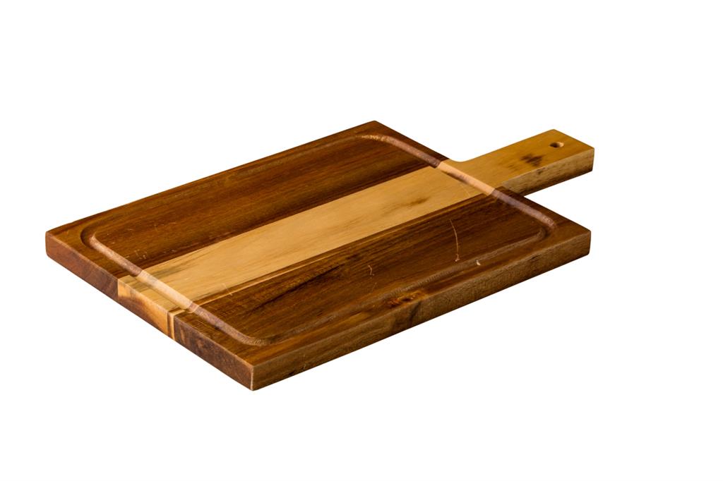 PLANK 40X23CM MET HANDVAT ACACIA