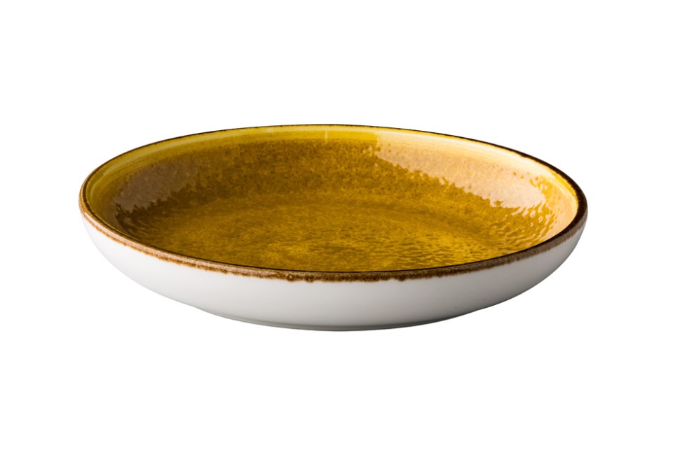 DIEP BORD PORSELEIN 23.5CM JERSEY GEEL 6X1ST