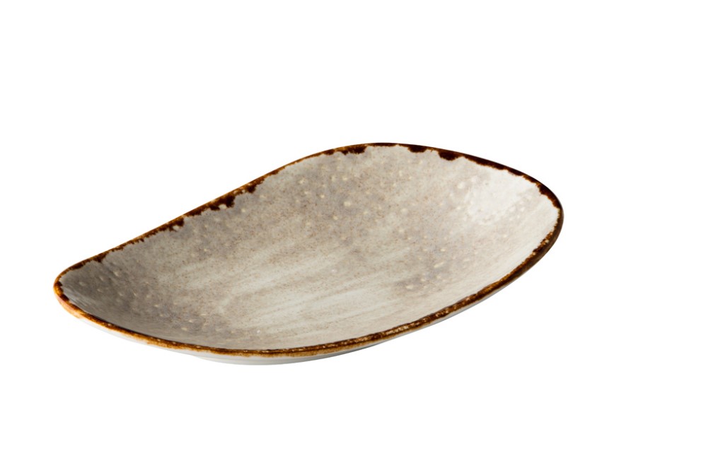 BORD PORSELEIN 21X12CM JERSEY GRIJS 6X1ST