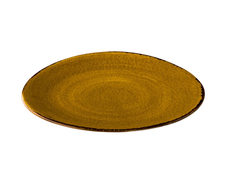 BORD PORSELEIN 17CM JERSEY GEEL 6X1ST
