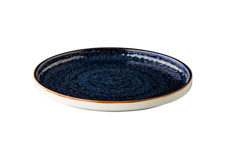 BORD PORSELEIN 25.4CM JERSEY BLAUW 6X1ST