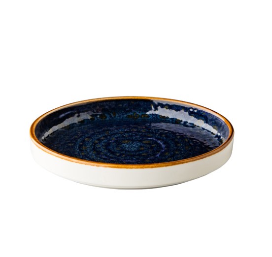 BORD PORSELEIN 16.2CM JERSEY BLAUW 6X1ST