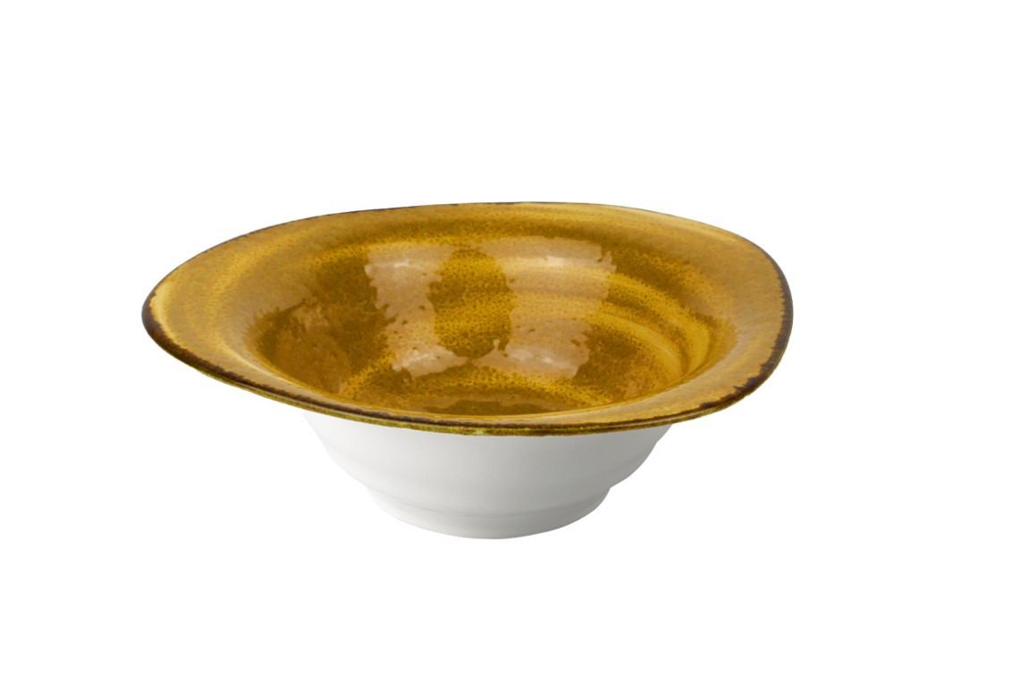 KOM PORSELEIN 22X8CM JERSEY GEEL