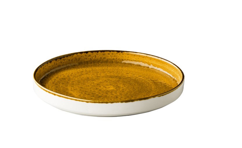BORD PORSELEIN 20.5CM JERSEY GEEL 6X1ST