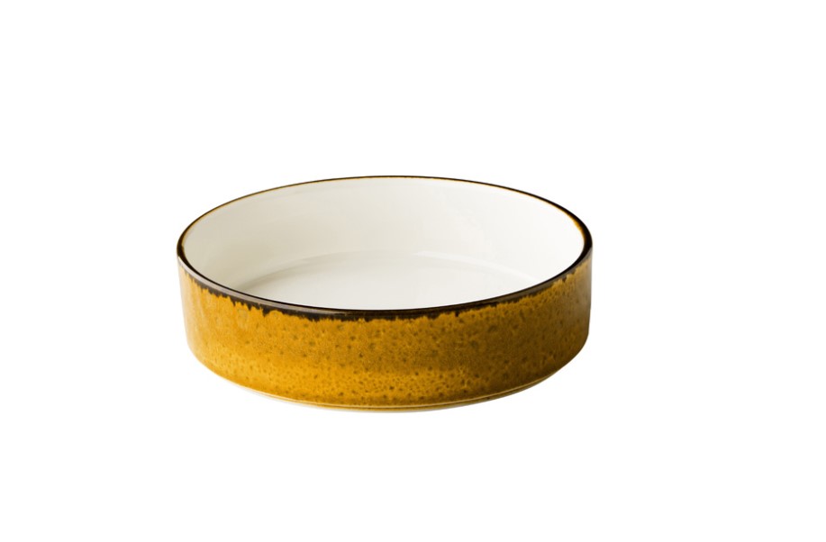 DIEP BORD PORSELEIN 18CM JERSEY GEEL 6X1ST