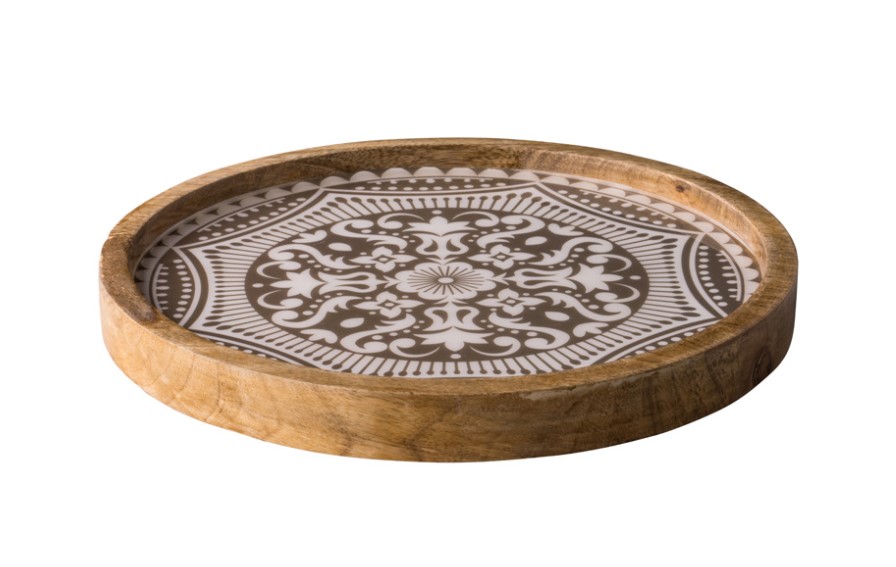 BORD HOUT 25X2.5CM MARRAKECH GRIJS 4X1ST