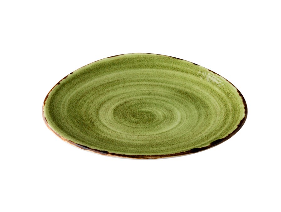 BORD PORSELEIN 27CM JERSEY GROEN 6X1ST