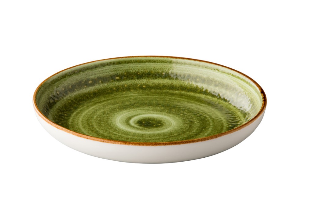 DIEP BORD PORSELEIN 23.5CM JERSEY GROEN 6X1ST