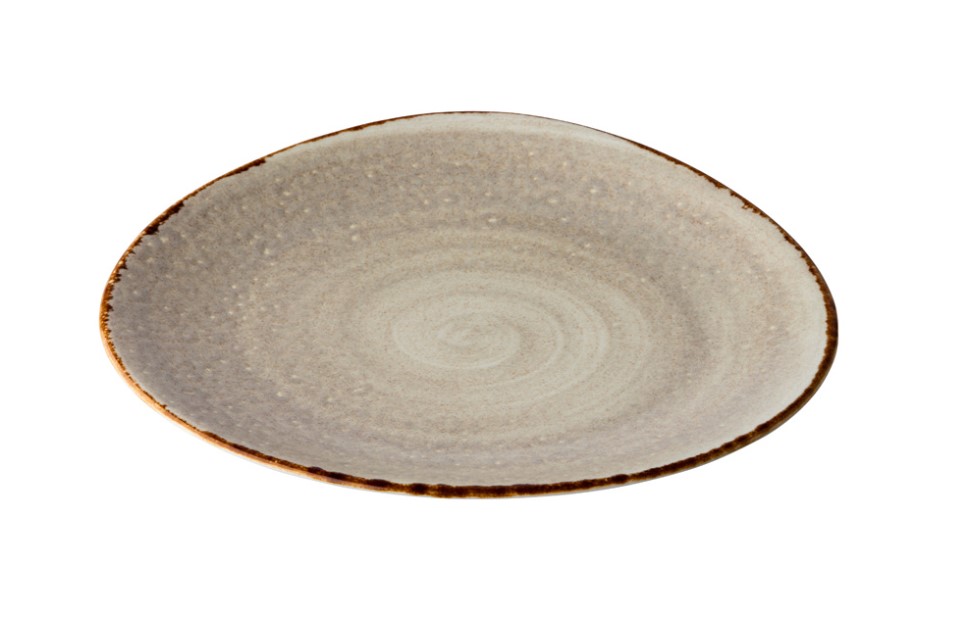 BORD PORSELEIN 27CM JERSEY GRIJS 6X1ST