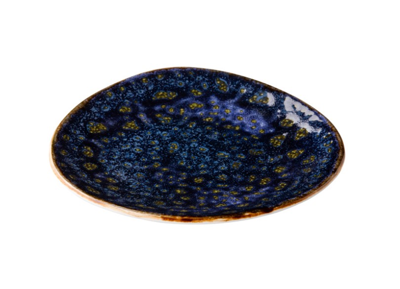 BORD PORSELEIN 17.5CM JERSEY BLAUW 6X1ST