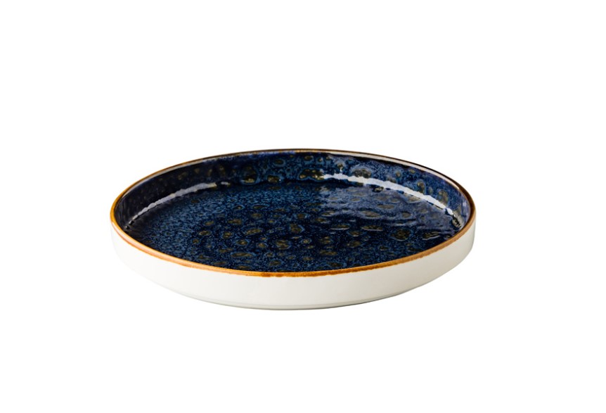 BORD PORSELEIN 20.5CM JERSEY BLAUW 6X1ST