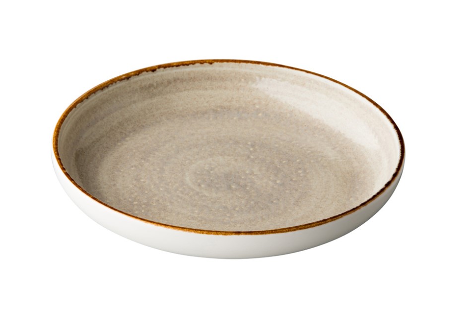 DIEP BORD PORSELEIN 26.5CM JERSEY GRIJS 6X1ST