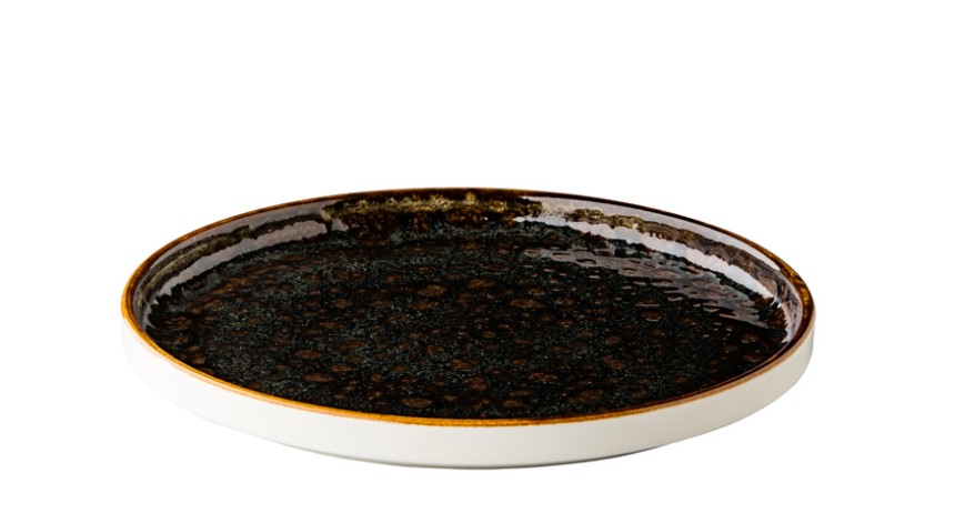 BORD PORSELEIN 25.4CM JERSEY BRUIN 6X1ST