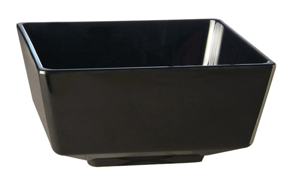 KOM MELAMINE 19X19XH9.5CM ZWART APS