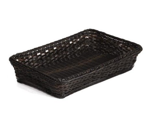 MAND 53X32.5XH10CM ZWART/BRUIN KUNSTSTOF APS