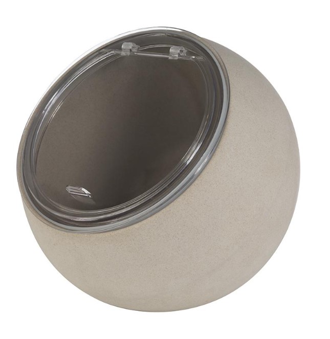 KOM MELAMINE 19XH17.5CM SCHUIN + DEKSEL GRIJS